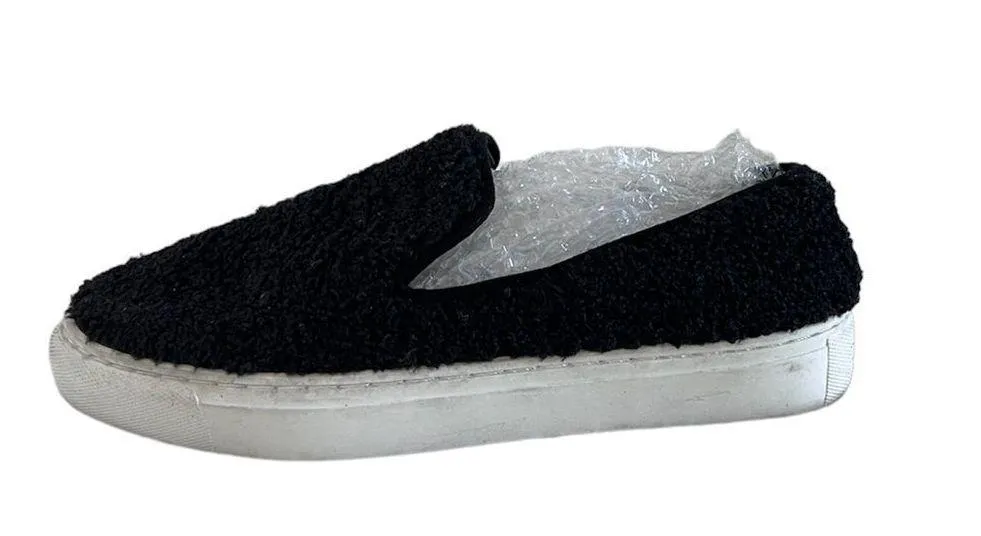 Steven New York Black Kimbel Faux Fur Shearling Slip on Women's Sneakers size 7. - Image 4