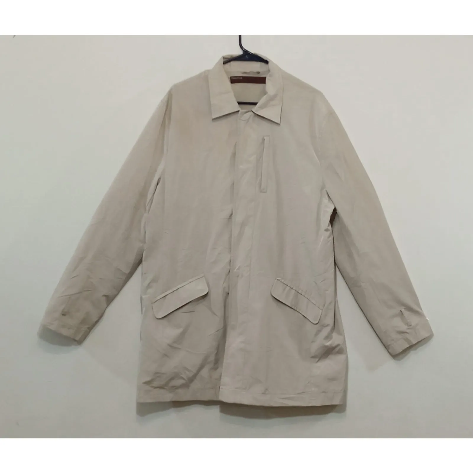 Perry Ellis Womens Windbreaker Jacket Full Zip Snap Front Lined Coat Size Large - Image 2