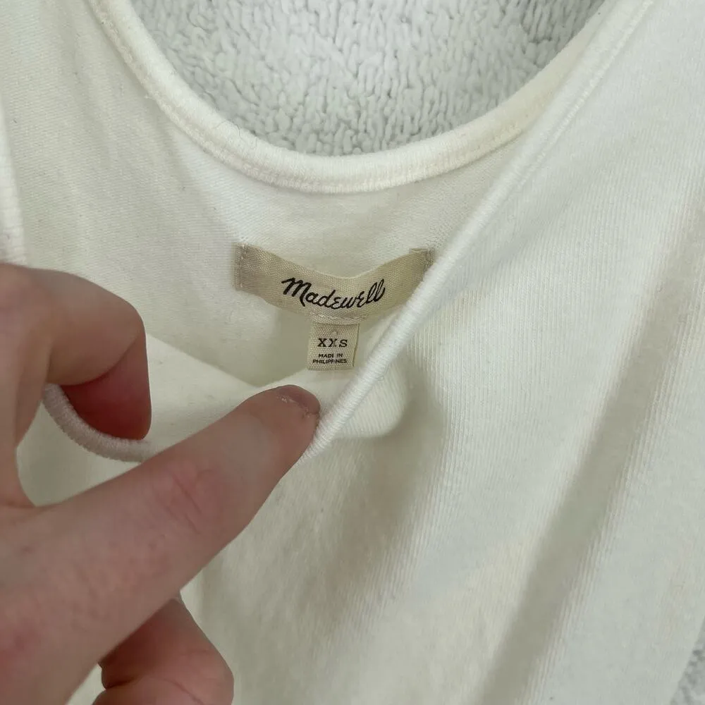 Madewell Tank Thong Bodysuit White Women's XXS NWT - Image 4