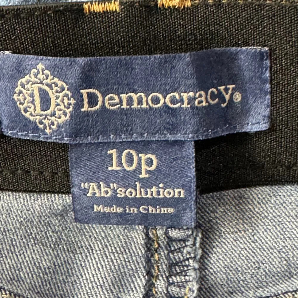 Democracy Petite SZ 10P “Ab”solution Jeans Distressed Stretch Elastic Waist Blue - Image 8