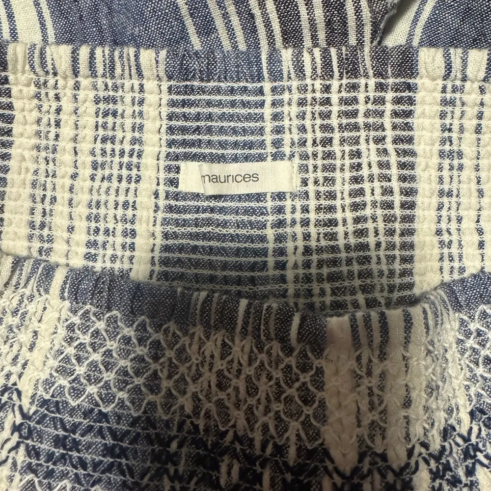 Maurices Blue and White Wide Leg Pants - Image 3