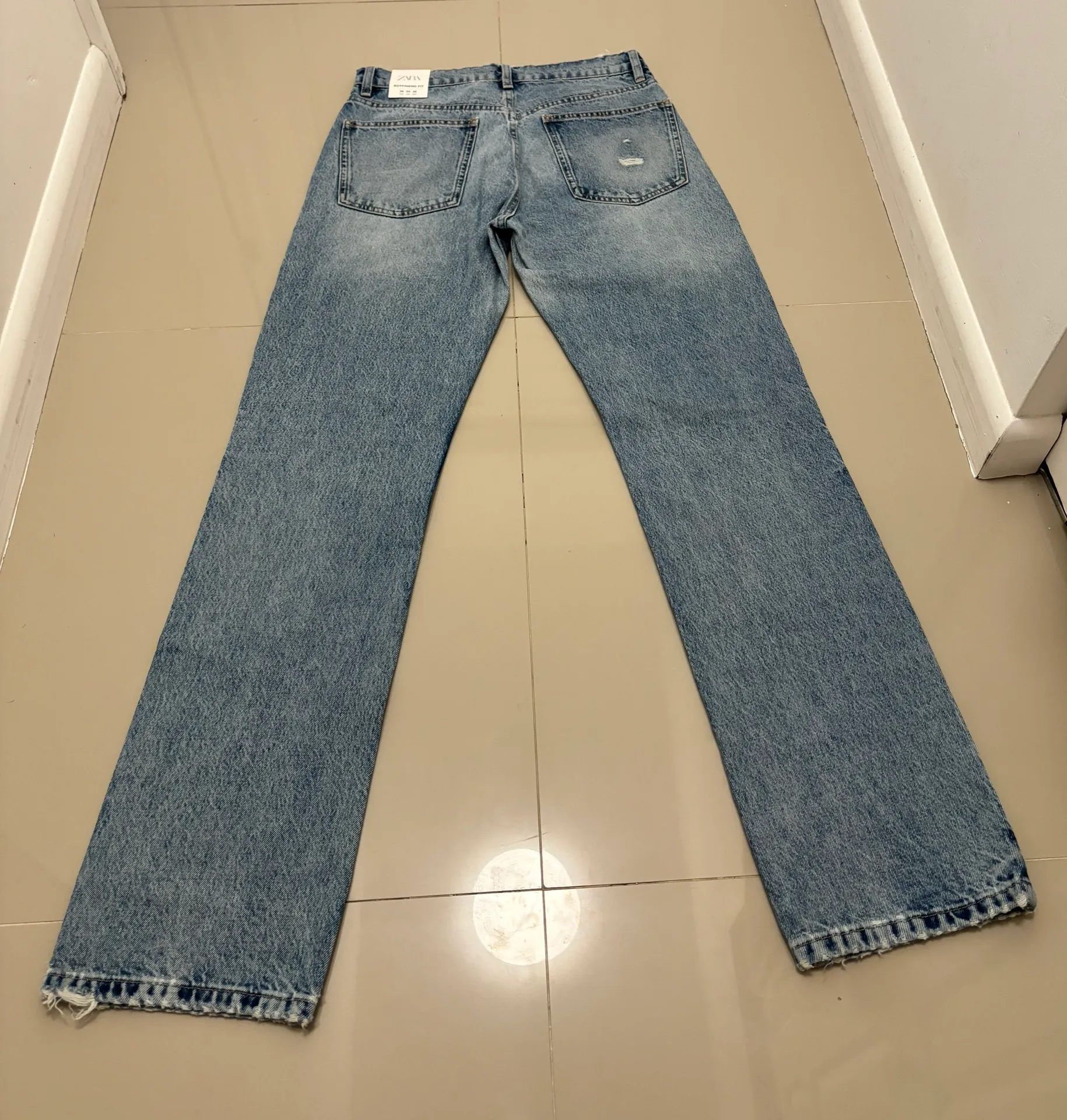 NEW‼️  FULL LENGTH LOW WAIST TRF BOYFRIEND JEANS SIZE 4 - Image 8