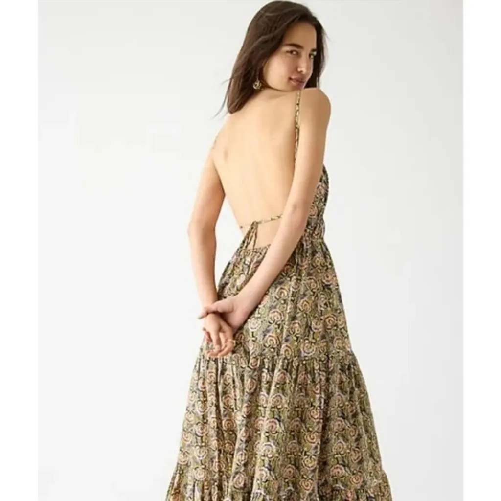 NWT J.Crew Collection Oahu V-neck Tiered Maxi in Dandelion Swirl Tank Dress S - Image 3