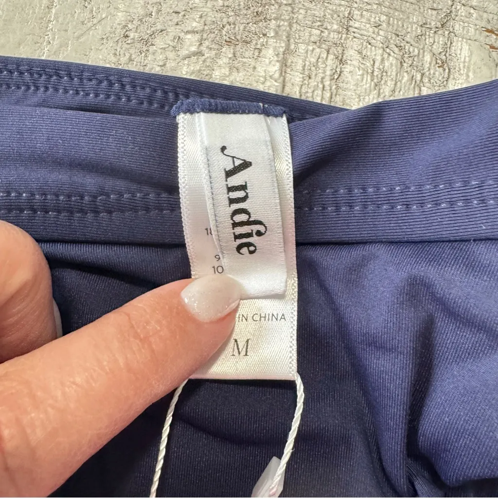 Andie Swim the‎ Banded Cheeky Bottom NWT size Medium Navy Blue Swimsuit - Image 8