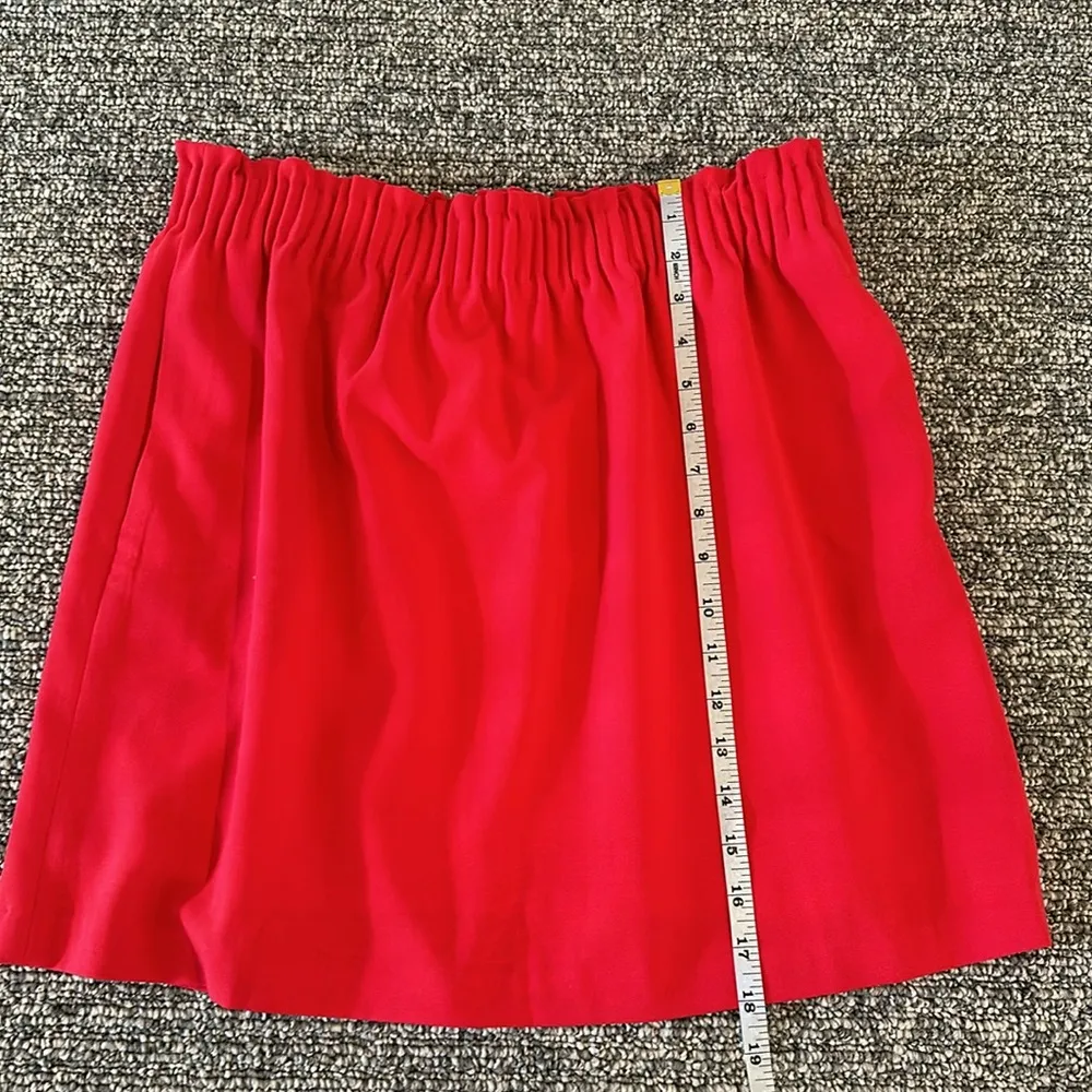 NWT JCrew Factory Red Elastic Waist Skirt With Pockets Sz 10 - Image 4