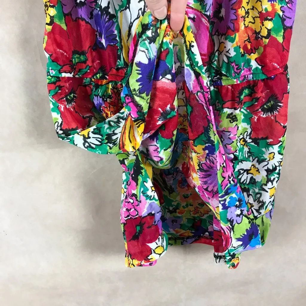 VINTAGE Floral Swim Dress Top Size 12 (34 Bra Cup) - Image 7