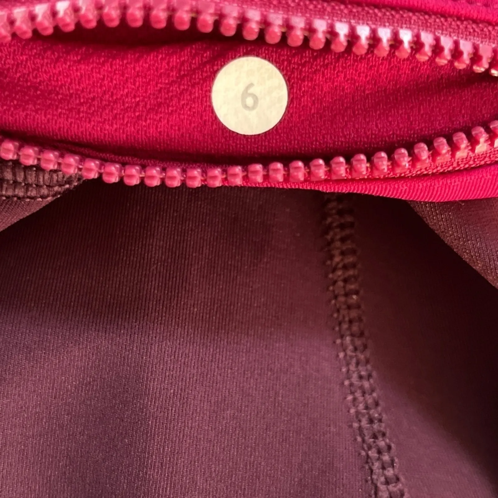 Lululemon Illumina Crop Leggings Size 6 Bordeaux Drama Pink Reflective - Image 10
