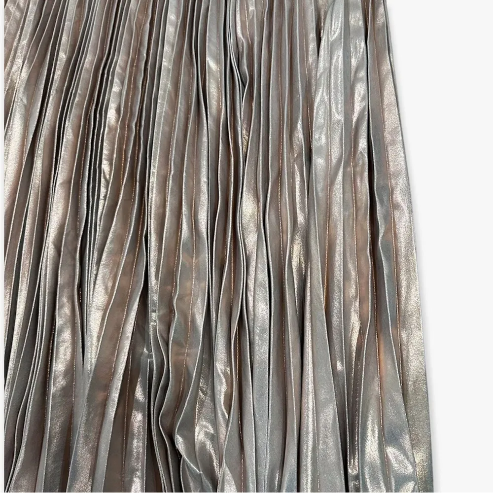 Bobby rose gold pleated midi skirt - Image 5