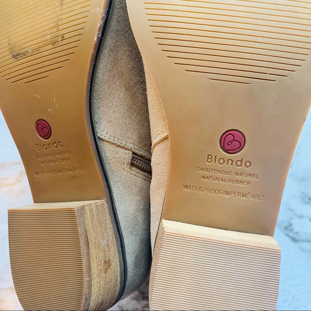 Blondo Linda Suede Short Heel Bootie - Image 8