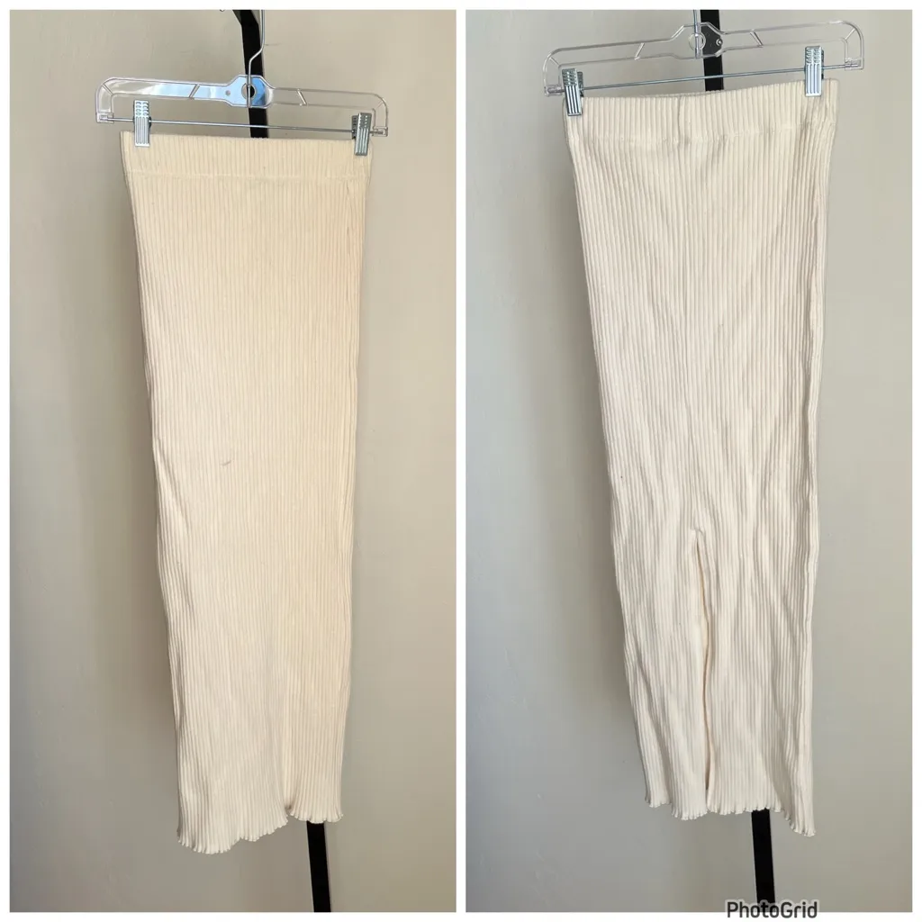 Zara Two Piece Cream Skirt Set - Image 3