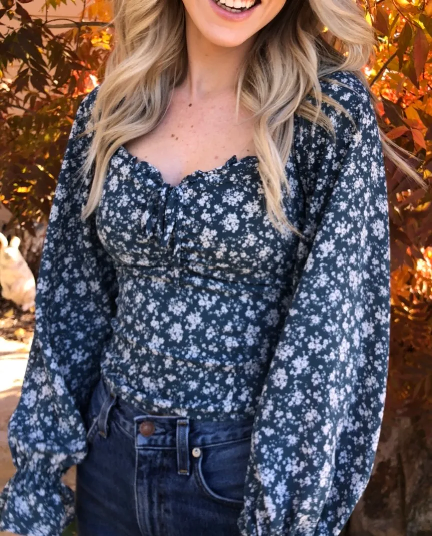 Floral Long Sleeve Top - Image 2