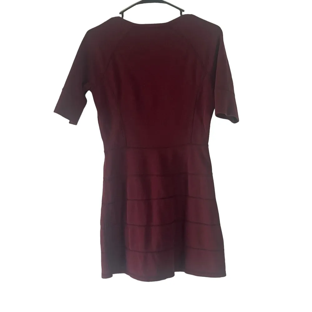 Athleta Women's Size XS‎ Red Cotton Modal Strata Fit Flare Mini Dress - Image 6