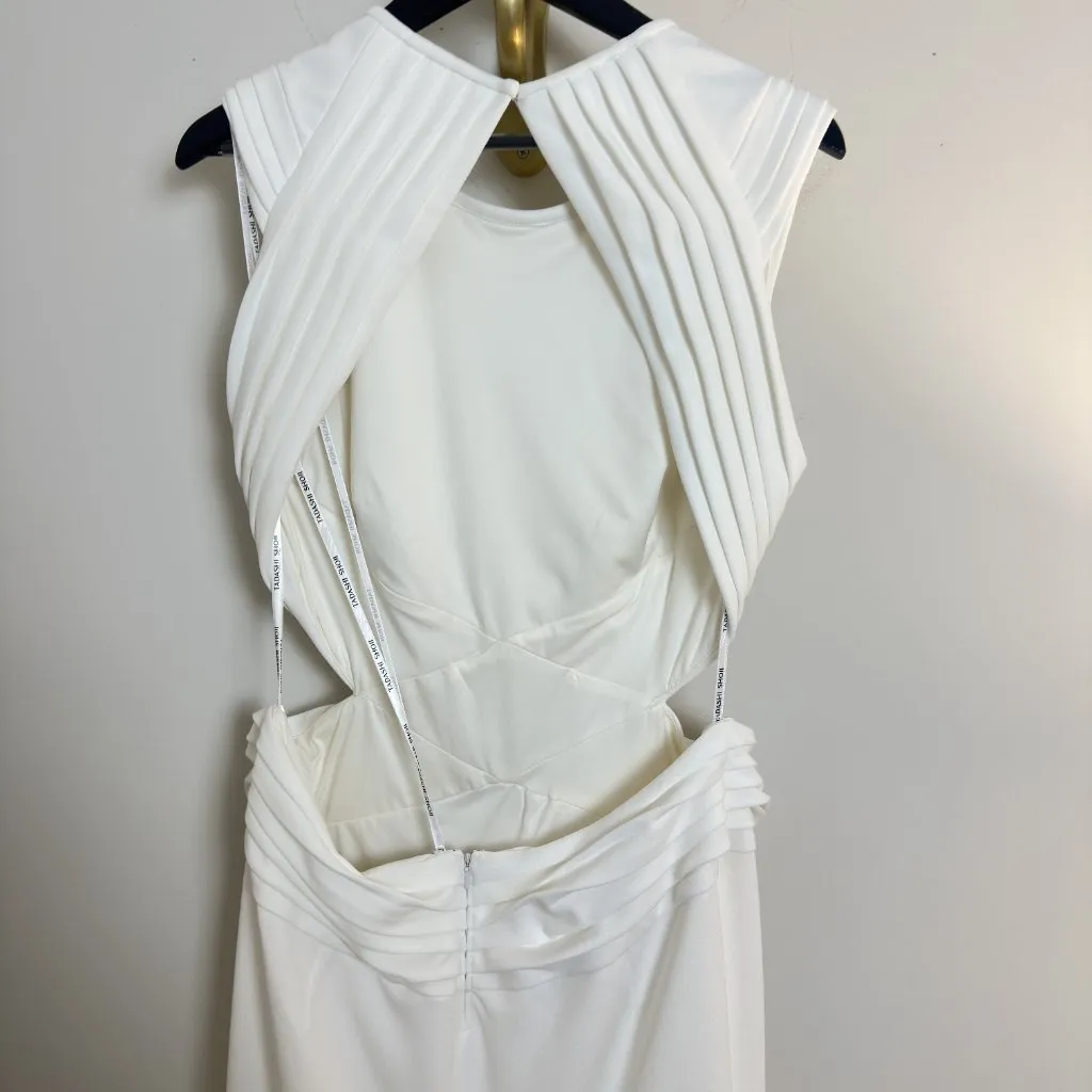 TADASHI SHOJI Tenney Maxi Evening Dress in White Size X-Large - Image 8