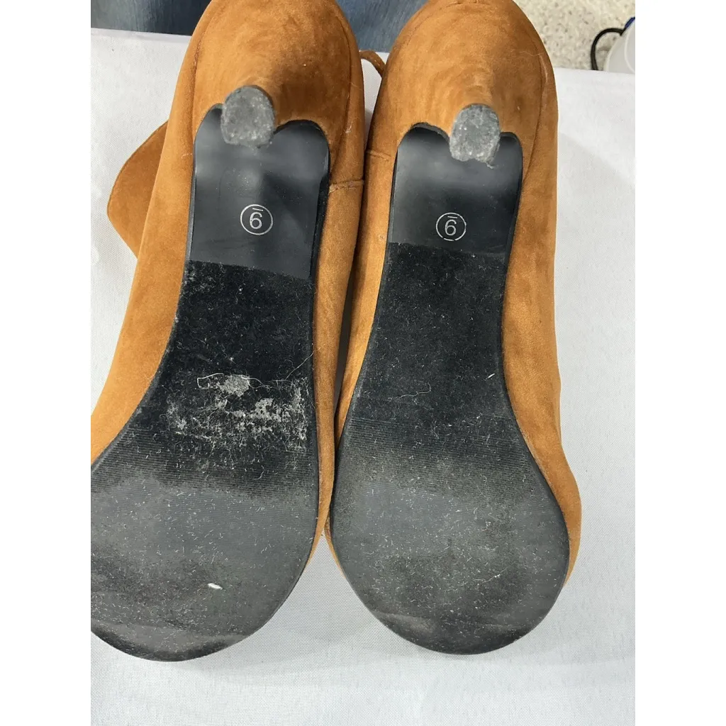 Womans Top Modaankle Boots 9 Rust Back Zip Stilettos Heels NWOT - Image 7