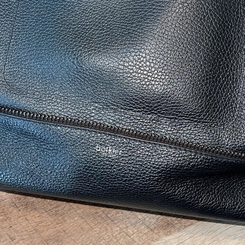 Botkier Womens Heavy Pebbled Leather Zipper Detail Snap Soho Tote Bag Black OS‎ - Image 2