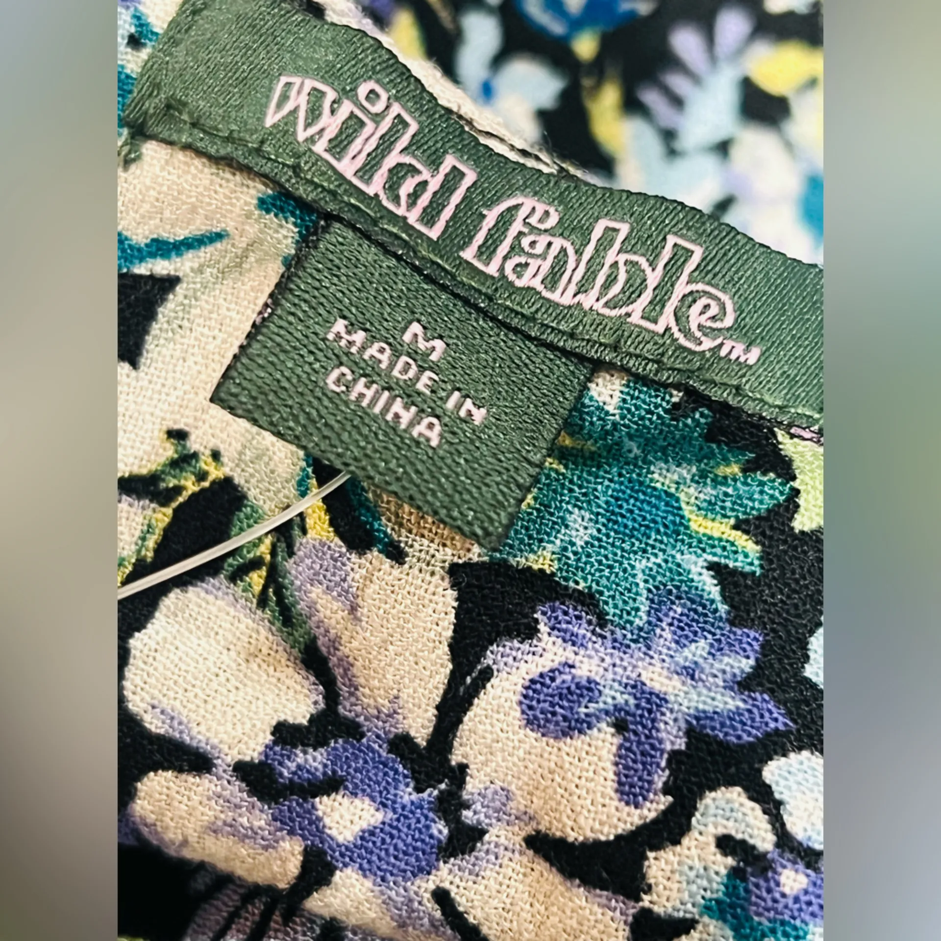 Wild Fable Women's Tiny Tank Top - Wild Fable, Black Floral, medium NWT - Image 5