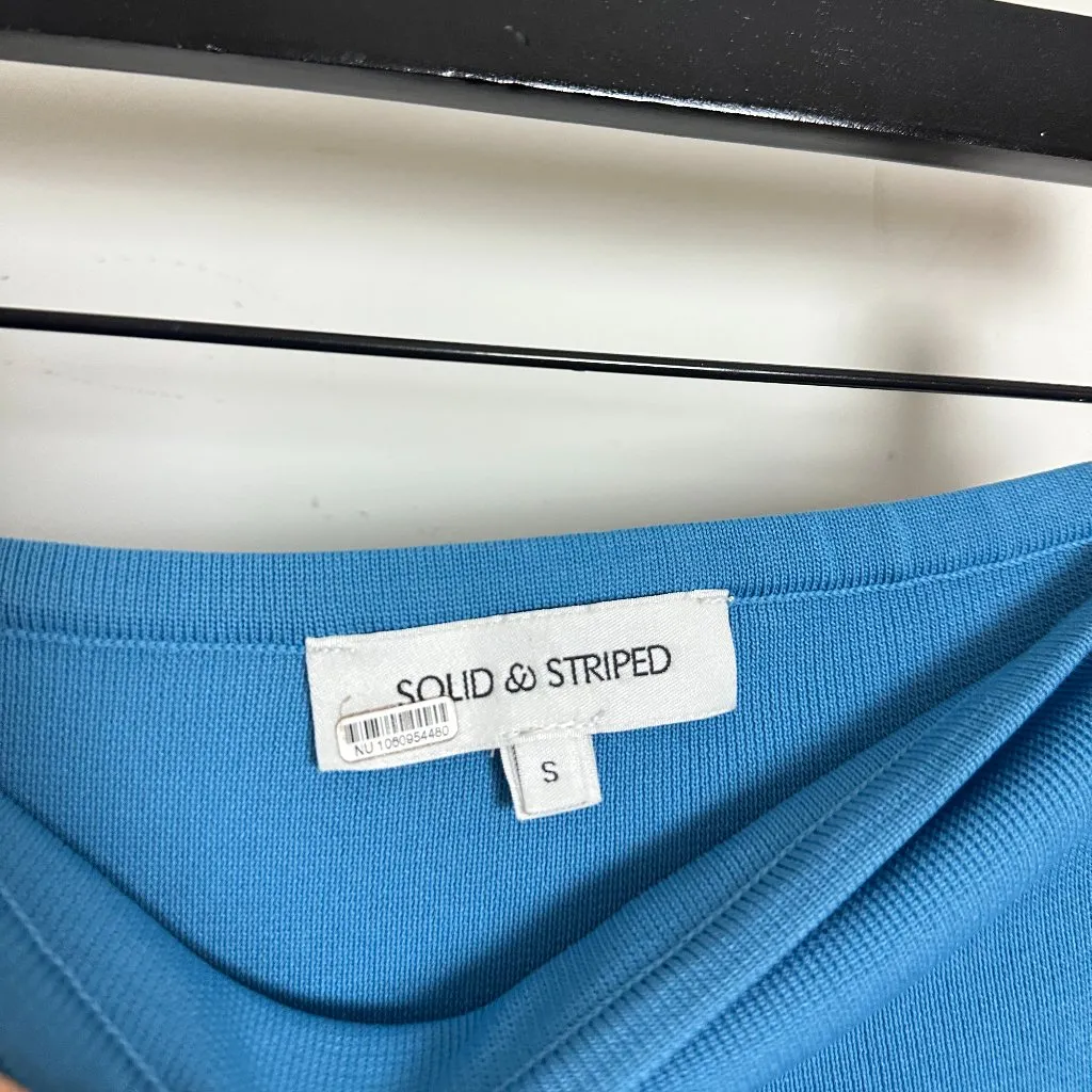 SOLID & STRIPED The Strapless Soglio Dress in French Blue Size Small - Image 7
