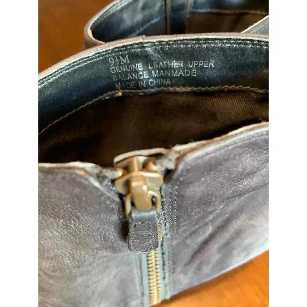 Nordstrom BP Trolley Black Genuine Leather Women 9.5 Leather Grunge Biker Core - Image 4