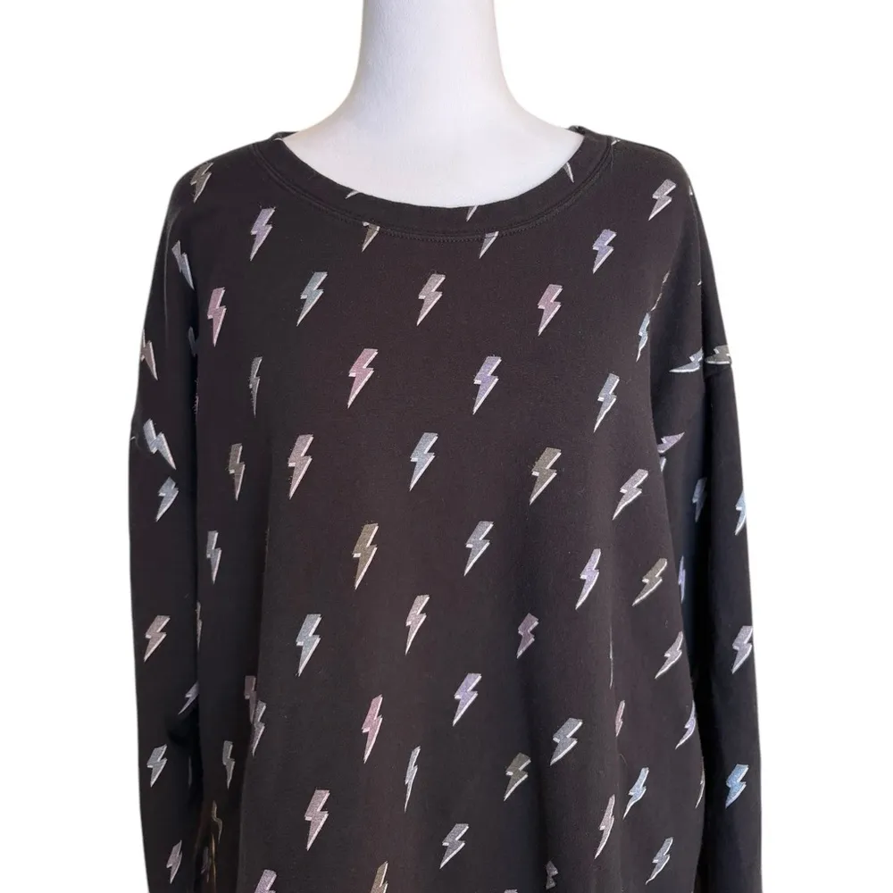 Torrid Sweatshirt Lightning Bolt Relaxed Super Soft Fleece Crew Neck Womens 1X - Image 7