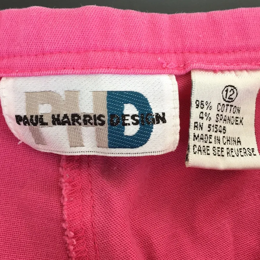 Paul Harris Hot Pink shorts Hot Pants Denim Weight Size 12 - Image 2