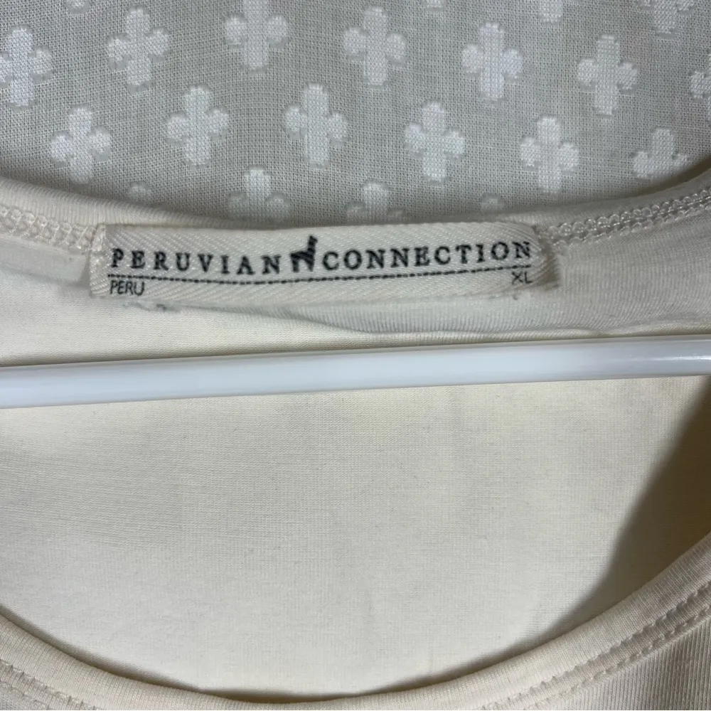 Peruvian Connection Cream Pima Cotton Long Sleeve Top‎ - Image 3