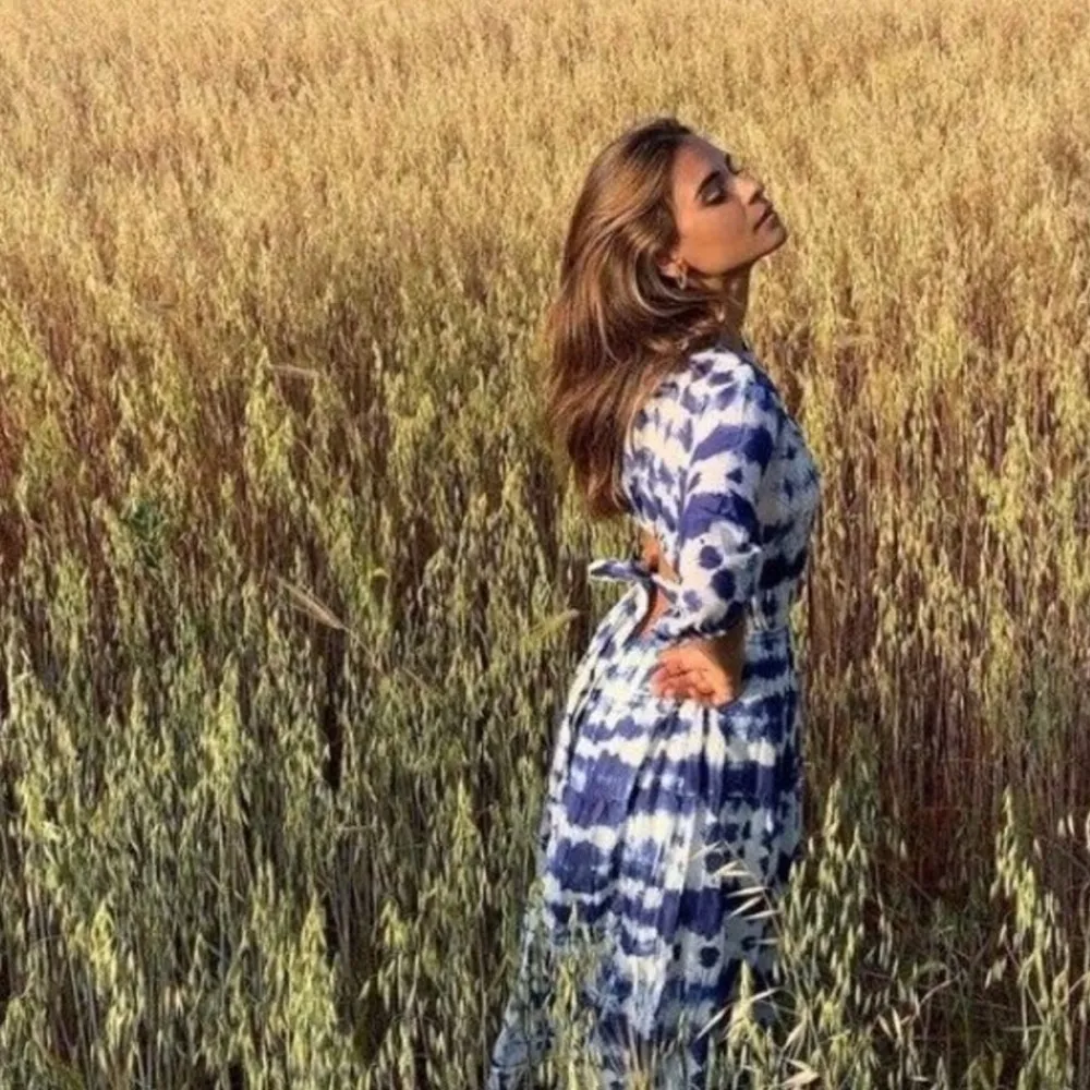 Mango MNG Cutout Open Back Tie Dye Cotton Dress - Image 3