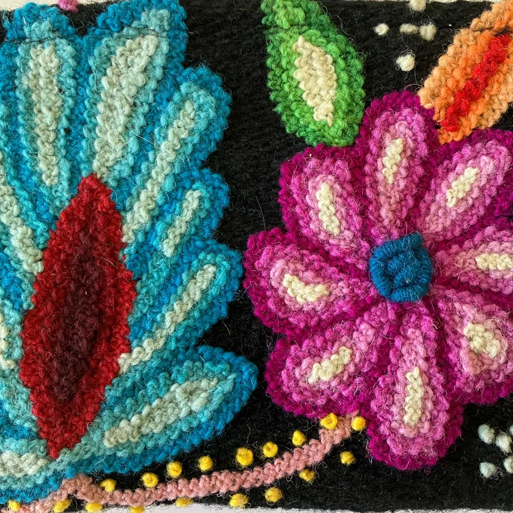 Peruvian Alpaca Wool Embroidered Bag - Image 3