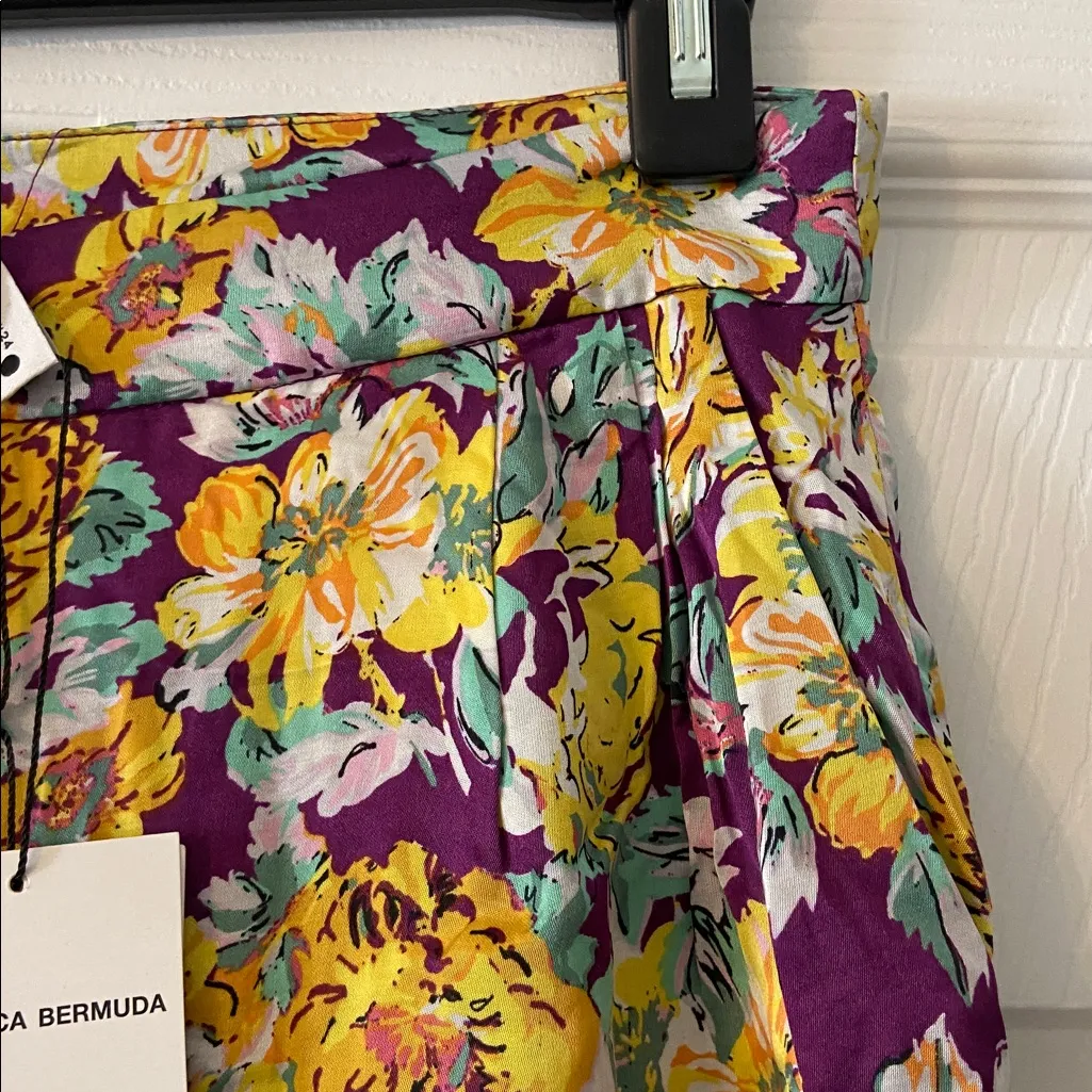 Zara The Bianca Bermuda Multicolor Floral size XS brand new inseam 10”waist 26” - Image 4
