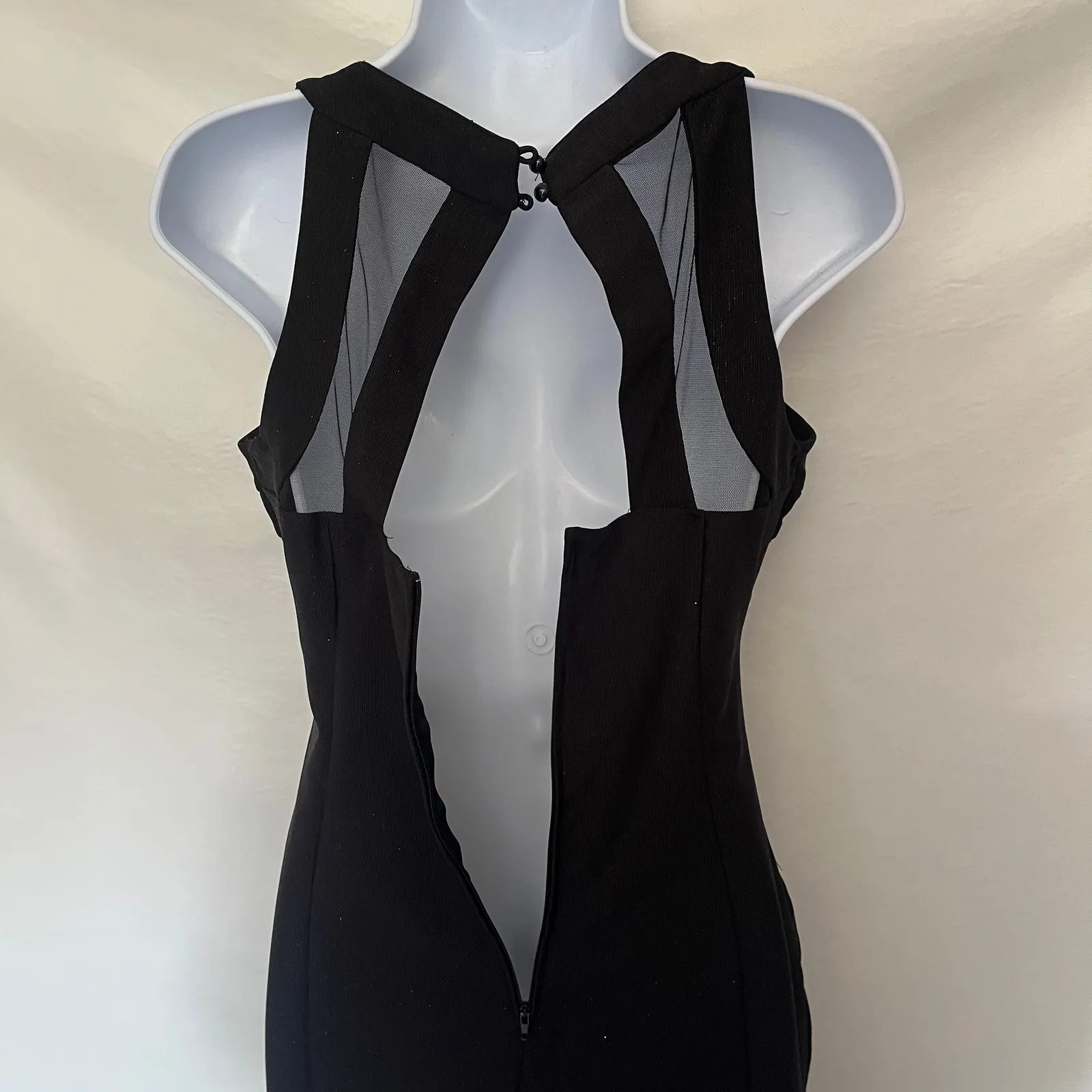 Crystal Doll Bandage Bodycon Dress Sz 3 Y2K Clubwear Sparkly Mini Cutout NWT LBD - Image 7