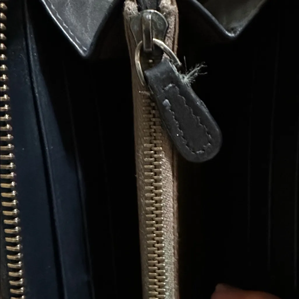 Bottega Veneta Woven Navy Blue Italian Leather Wallet - Image 13