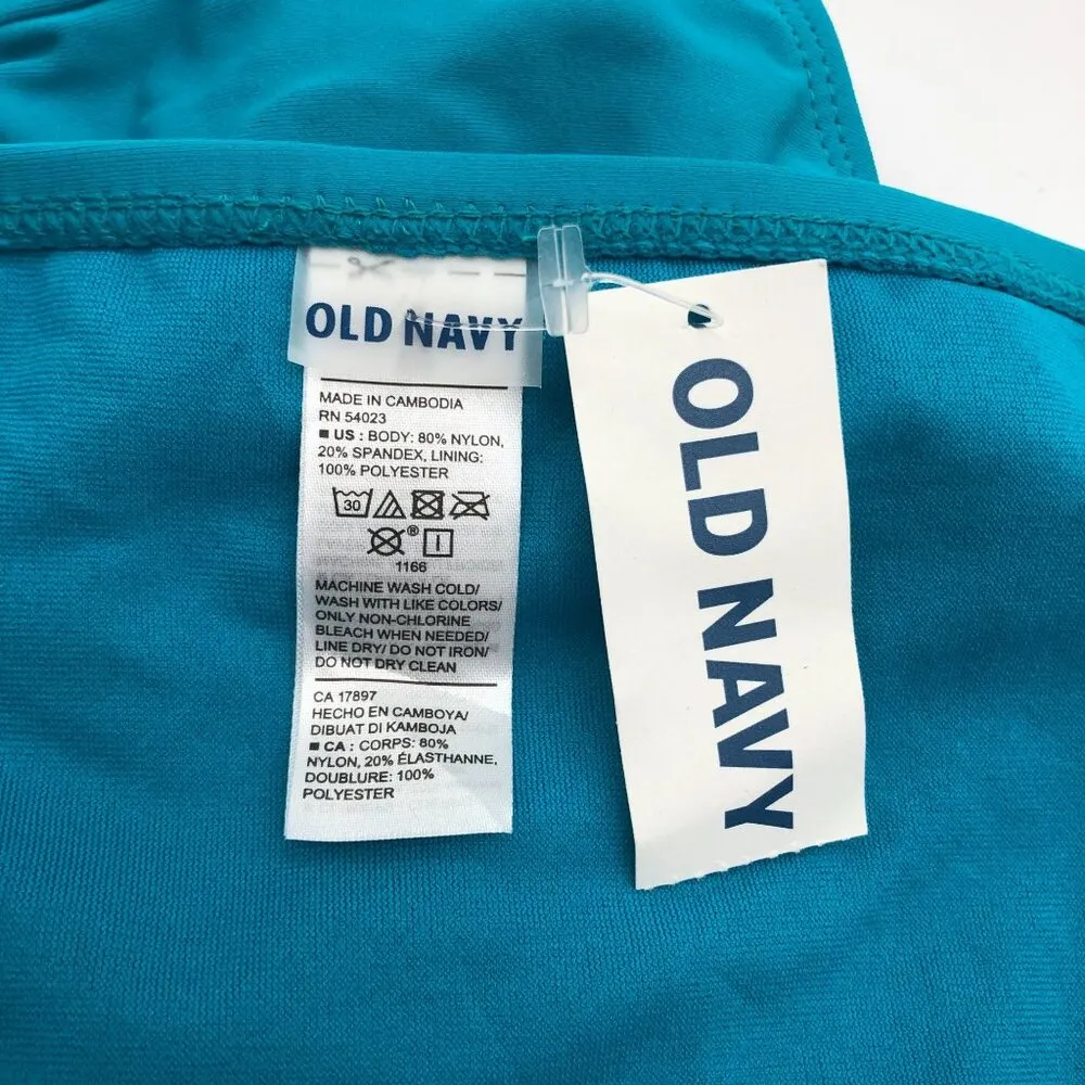 Old Navy Womens Swim Bikini Swim Bottom Hipster Brief Aqua Blue XL - Image 3