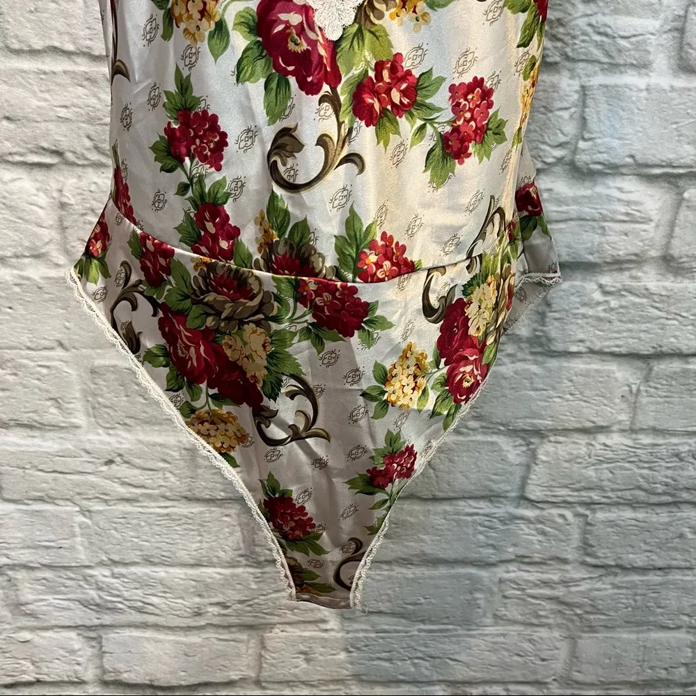 Vintage Lucie Ann II Petite OS Floral Lingerie bodysuit Red Size undefined - Image 6