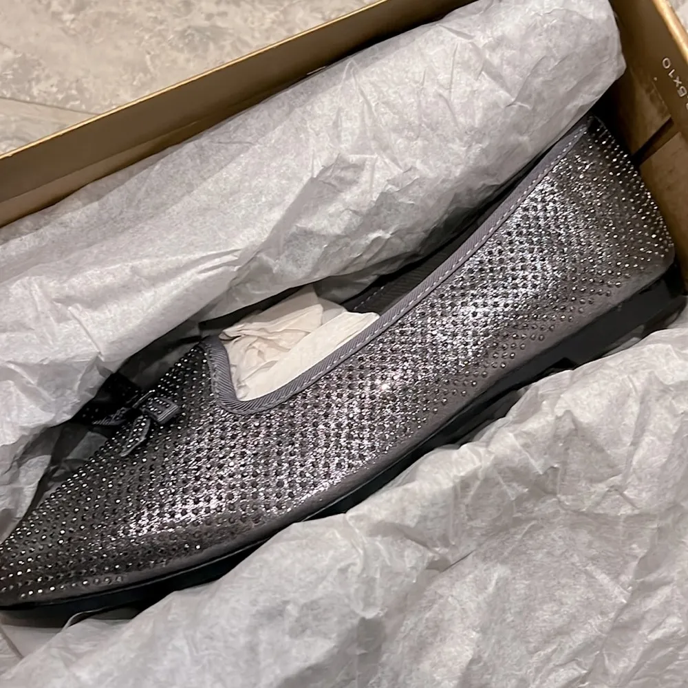 NEW Charter Club Kimii Evening Deconstructed Loafers, Pweter Bling Size 8M - Image 5