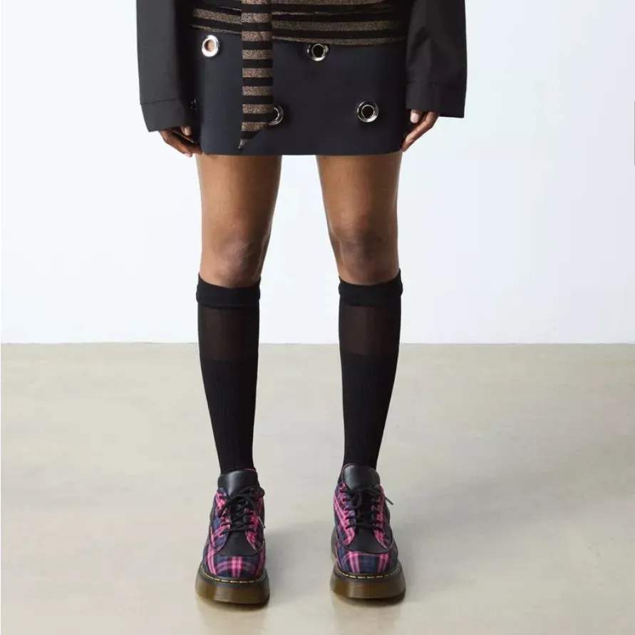 DR MARTENS Buzz tartan platform lace up shoes oxfords women’s 8 new in box - Image 9