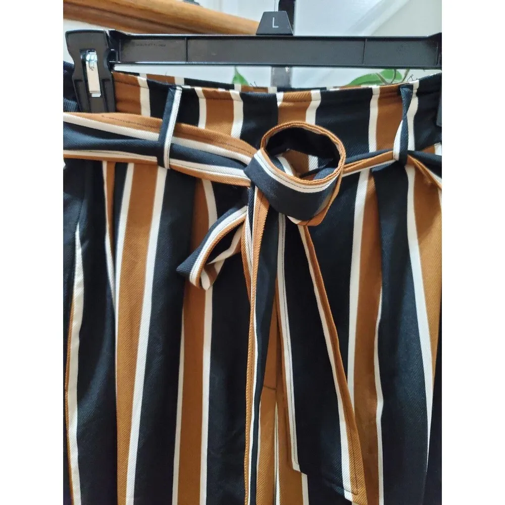 Windsor Women's Striped Polyester Mid Rise Wide Legs Comfort Waist Pant Size XS - Image 2