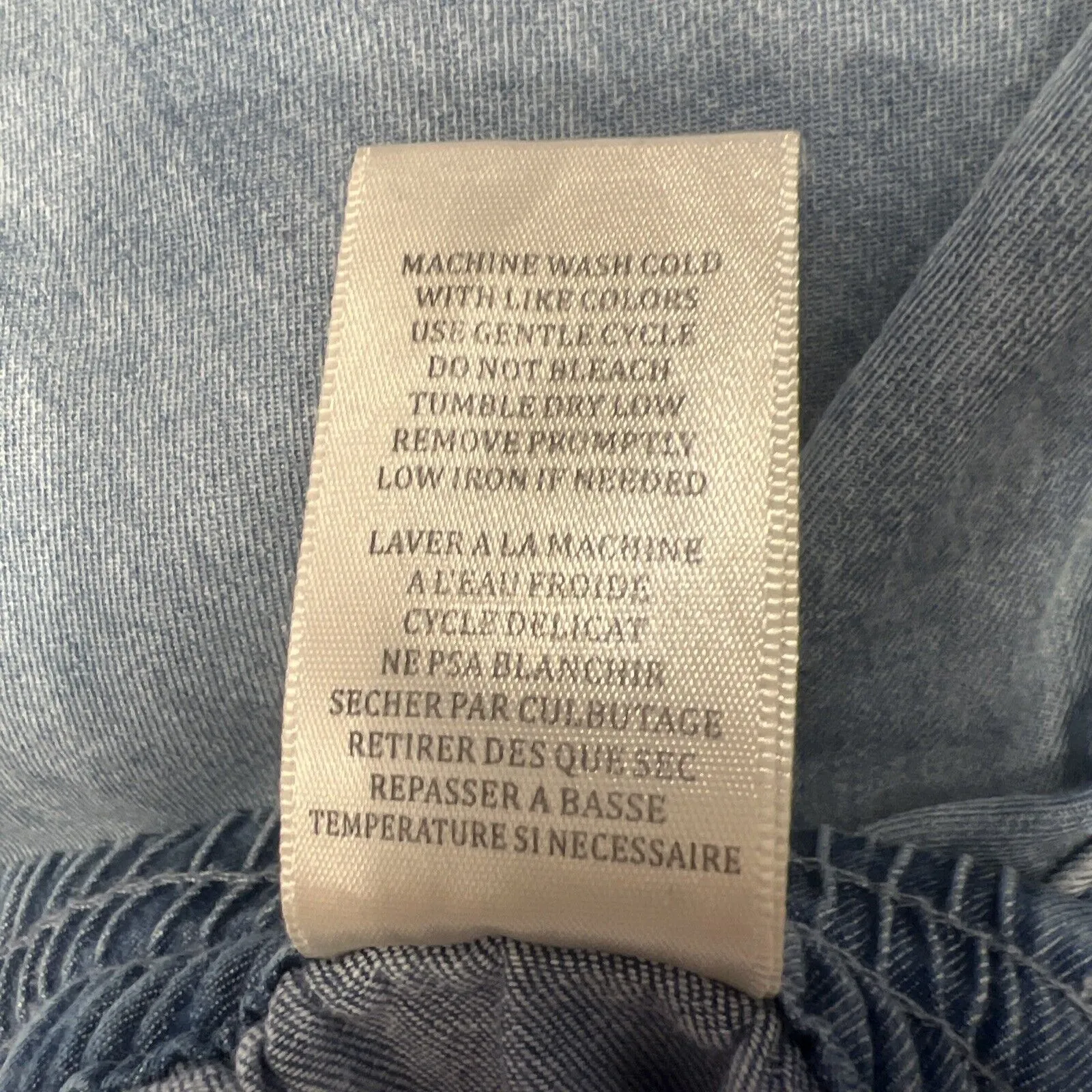 BLANK NYC Pull On Chambray Jogger Pants Blue Light Medium‎ Wash Drawstring Sz XS - Image 7