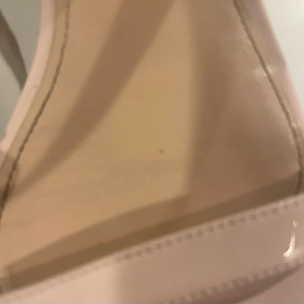 Kate Spade Palm Springs Sandals Women 8.5B Pale Dogwood Patent Leather Slide - Image 11