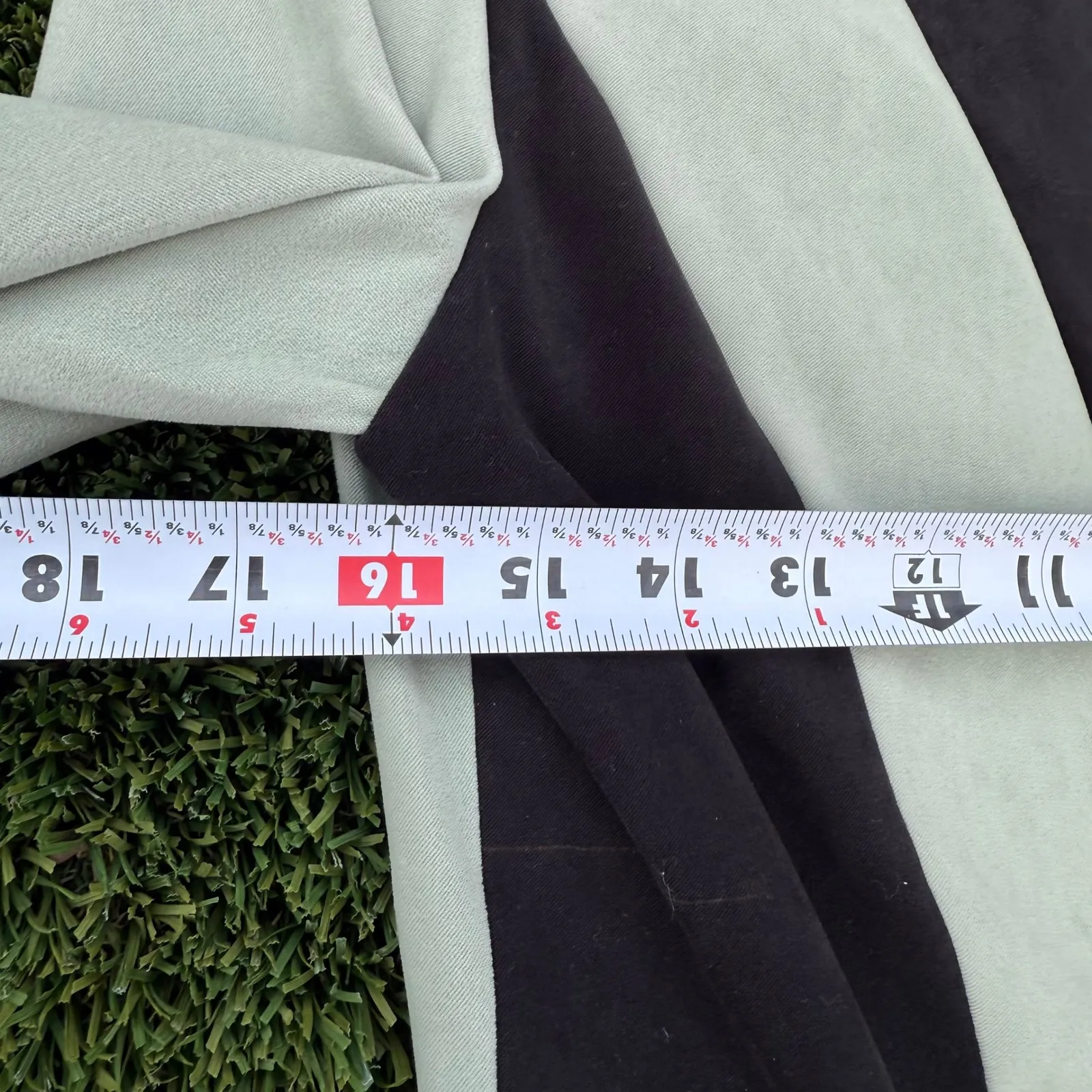 Amanda Smith Y2K 8petite Color Block faux Suede Black & Green Blazer Suit Set Size 8P - Image 6