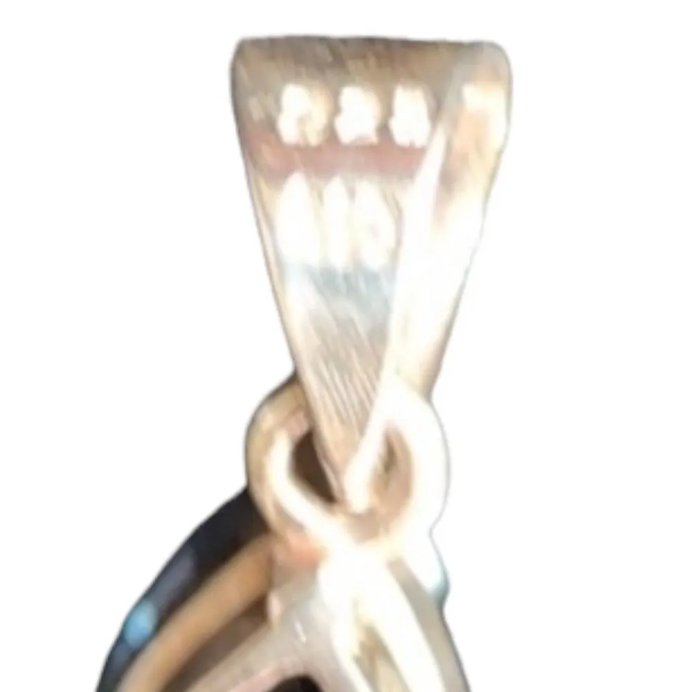 Sterling Silver With Blue Teardrop Blue Topaz Marked 925 - Image 5