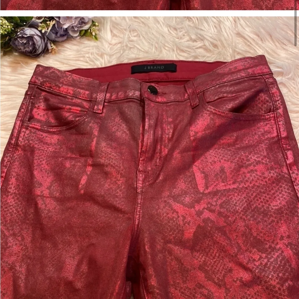 J BRAND Alana Opium Jagged Python Skinny Jeans sz 29 - Image 8