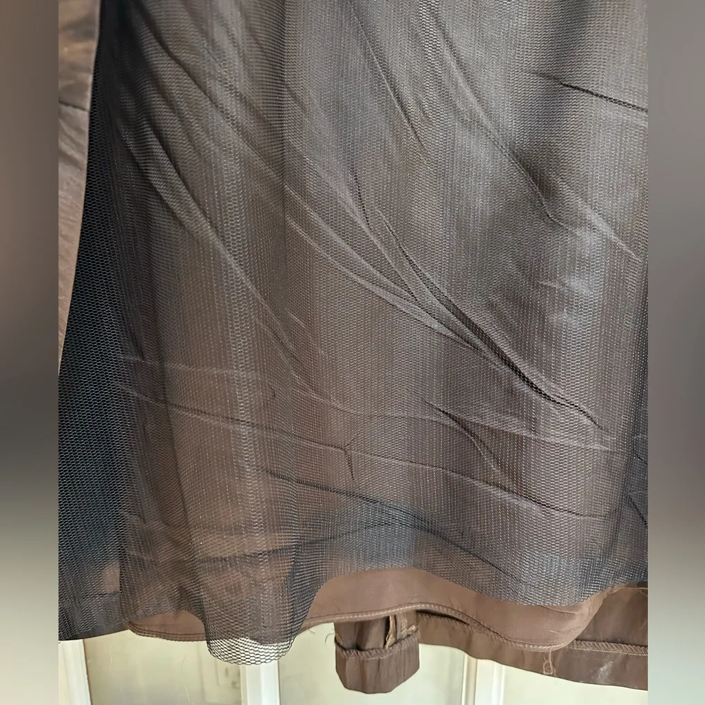 Bill Levkoff Amber Chocolate Brown Satin Ballgown Formal Evening Dress Size 16 - Image 10