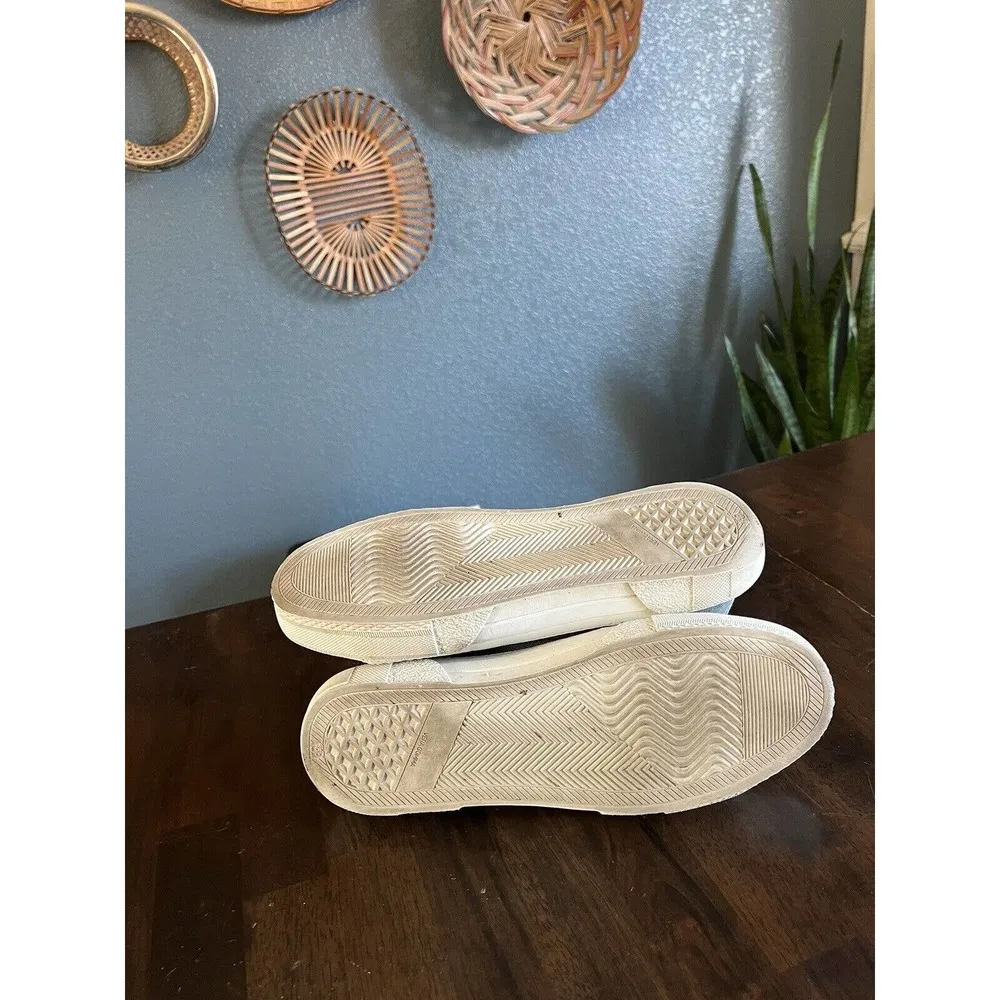 P448 Sally Denim High Top Sneakers Size 40 Side Zip - Image 6