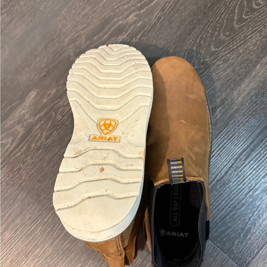 ARIAT WOMEN'S REBAR WEDGE CHELSEA H20 PULL ON WORK BOOTS - COMPOSITE TOE - Image 7