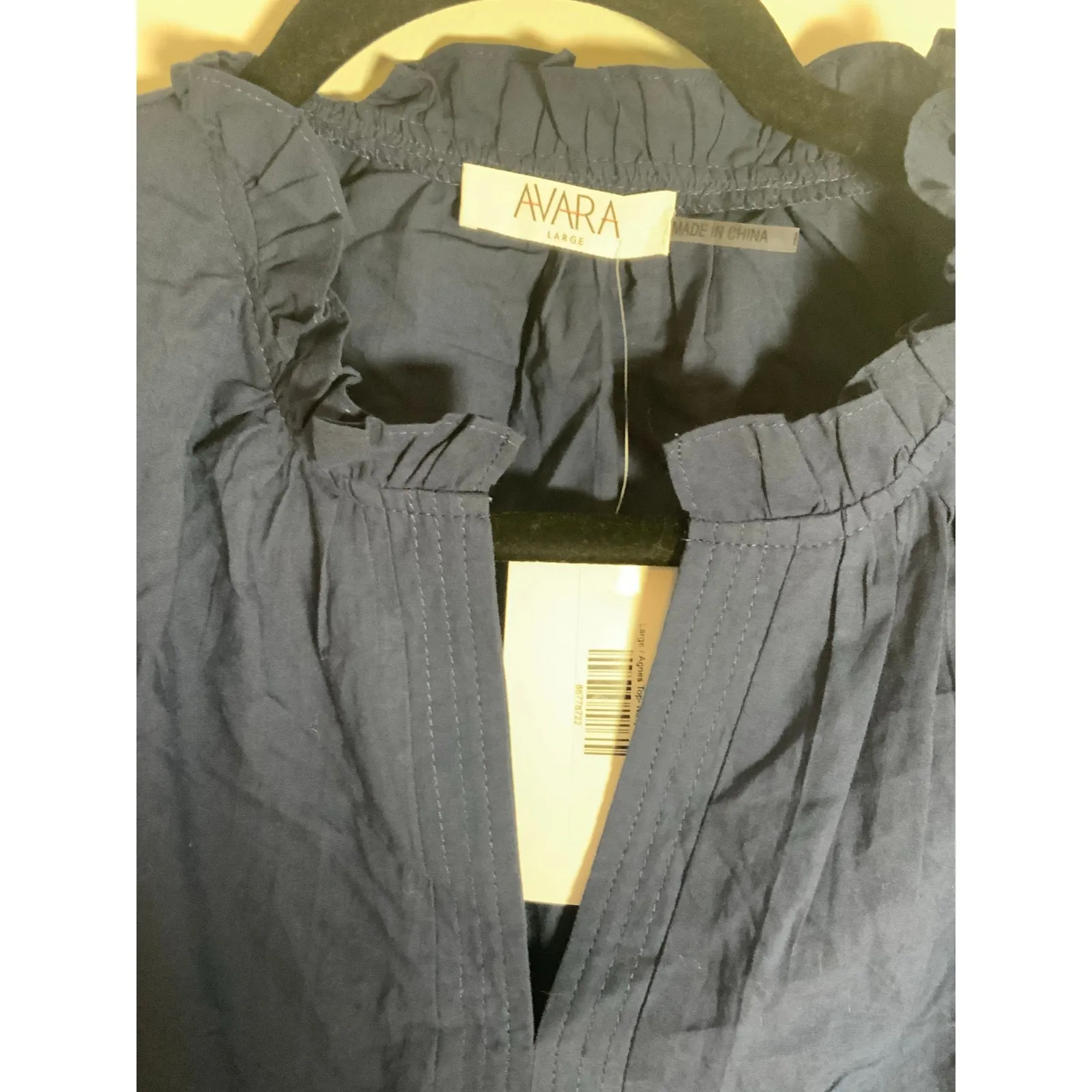 Avara‎ Agnes Navy Blouse NWT size large Blue - Image 2