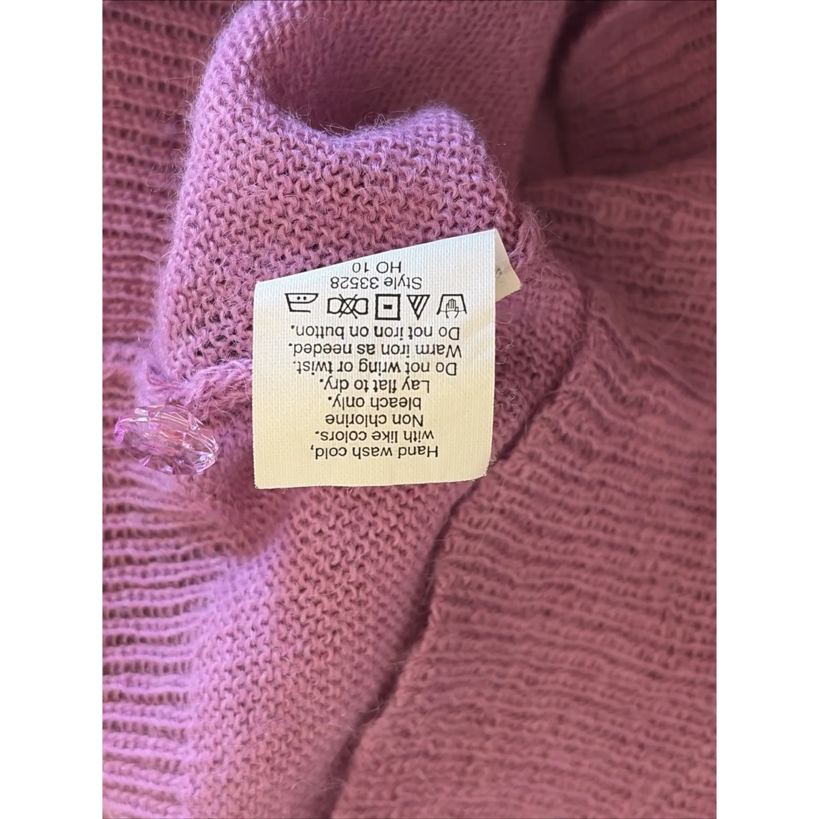 J Crew Acrylic/Alpaca/Wool Blend Bling Button Front Cardigan Sweater Women Small Purple - Image 12