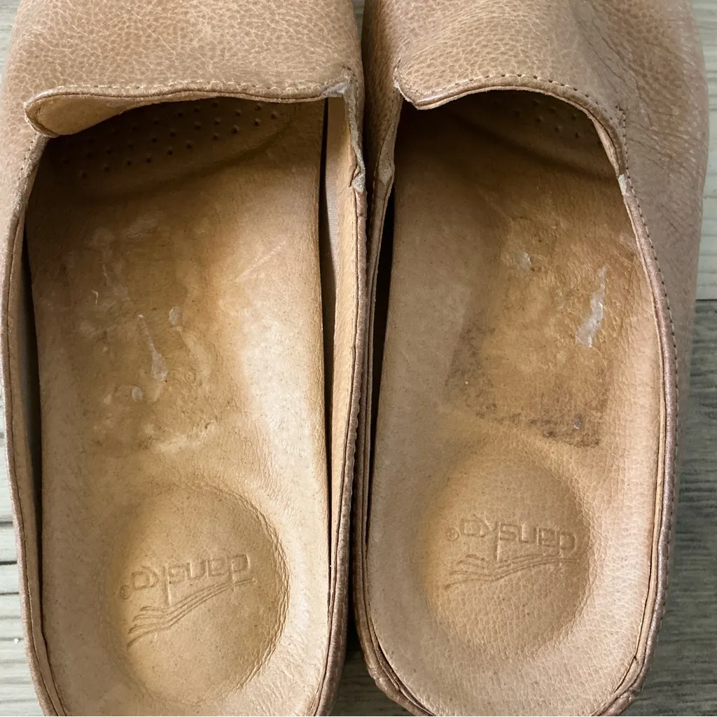 Dansko women’s Lexie mule casual slides mules Very beige leather flats shoes 38 - Image 9