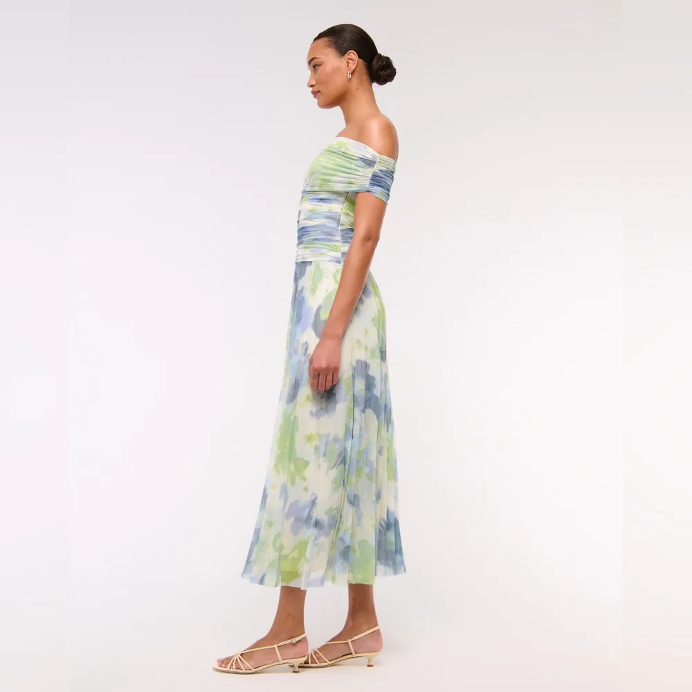 Abercrombie & Fitch Giselle Drop-Waist Mesh Maxi Dress - Image 4