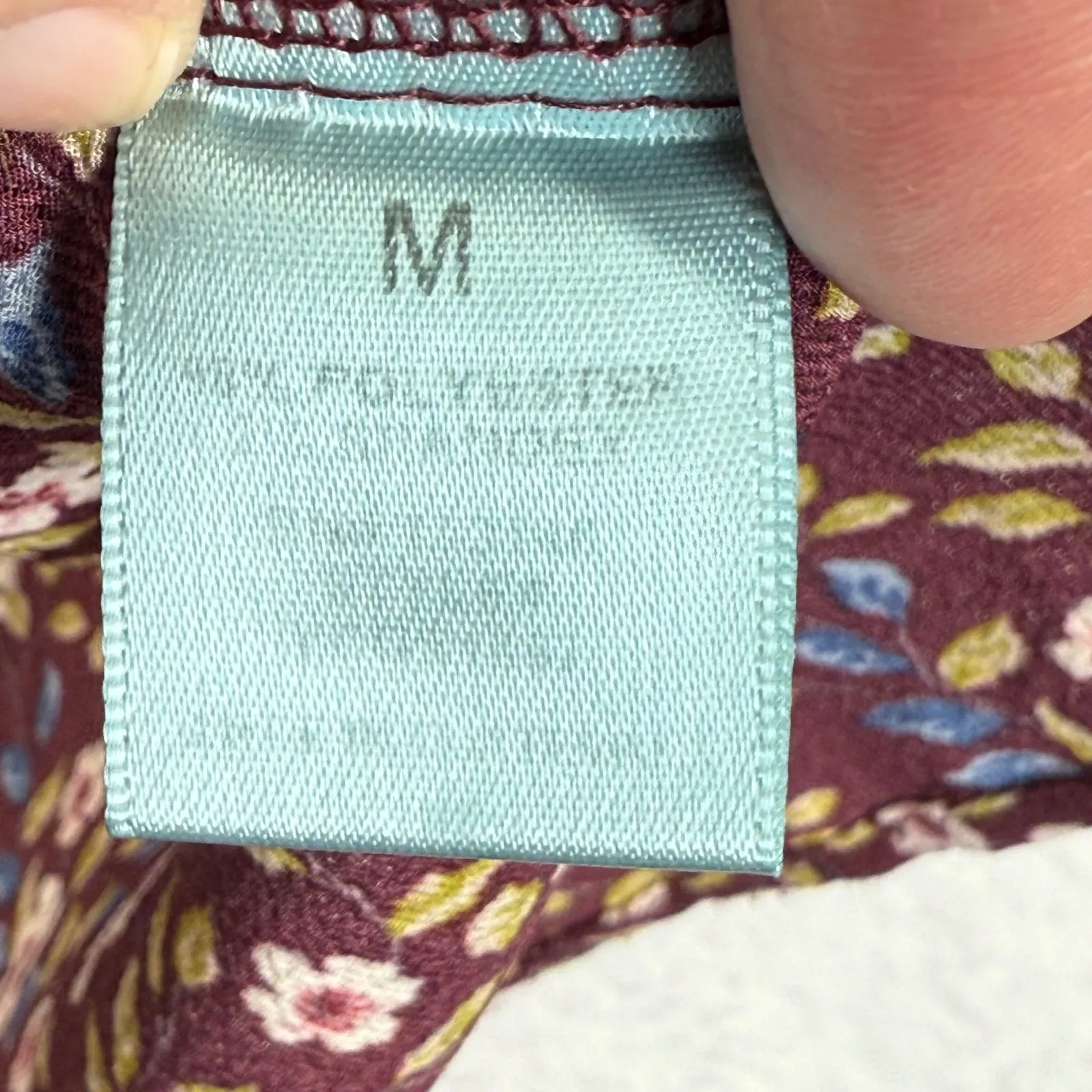 Good Luck Gem Floral A Line Skirt Button Accent Burgundy Midi Cottagecore Womens - Image 4