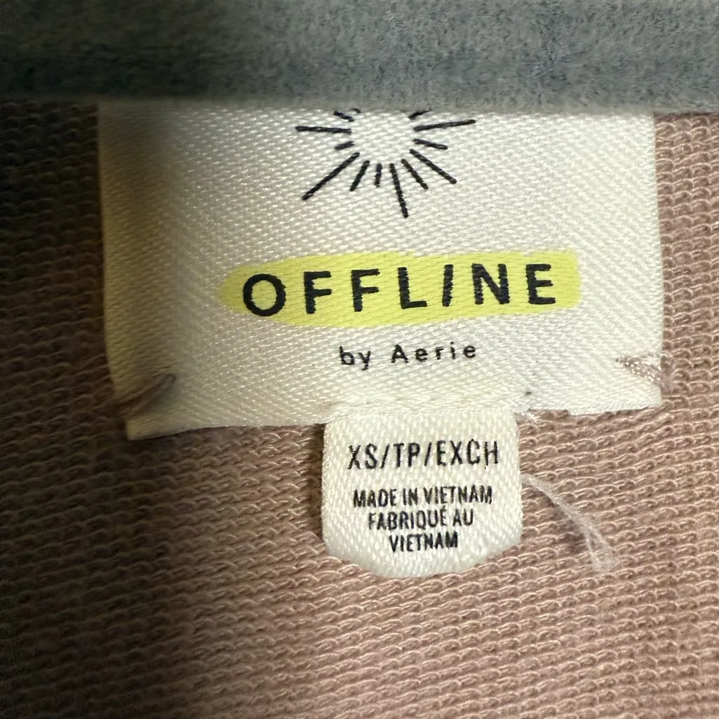 Offline By Aerie Blush Dusty Rose Pink Cropped Muscle Tank Top XS. - Image 3