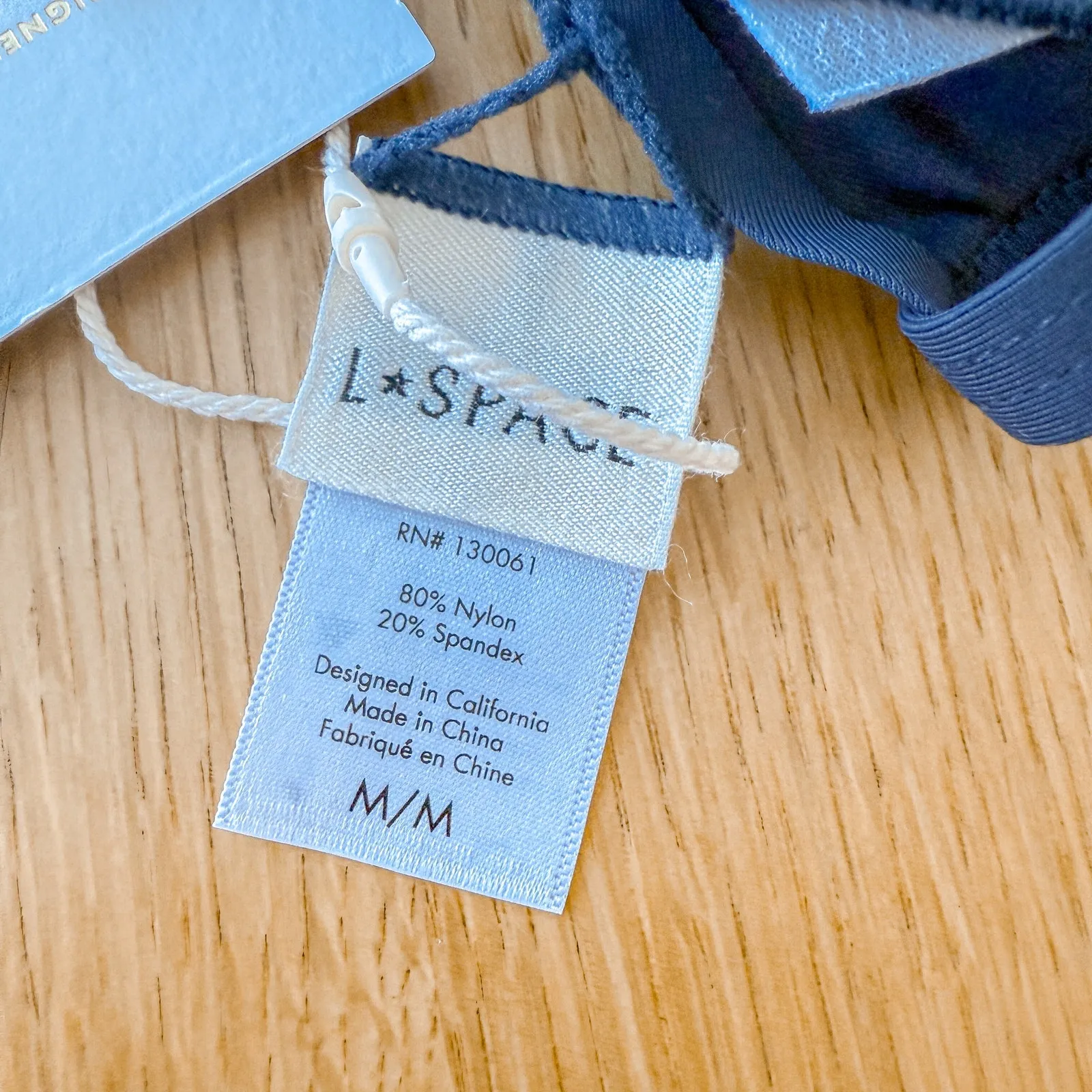 L*Space Bikini Top Womens Medium Finneas Blue Purple Swimwear Colorblock NWT‎ - Image 4